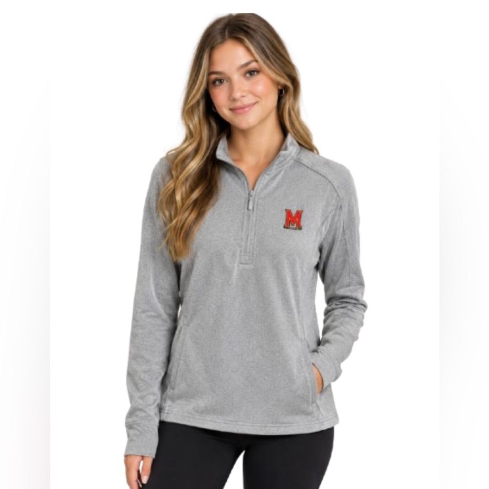 NCAA Levelwear Women’s Maryland Terrapins Terps UMD Quarter Zip Pullover L
